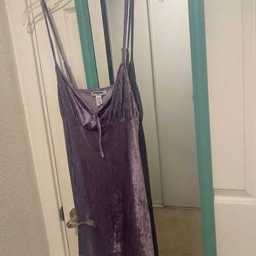 Spaghetti strap purple dress