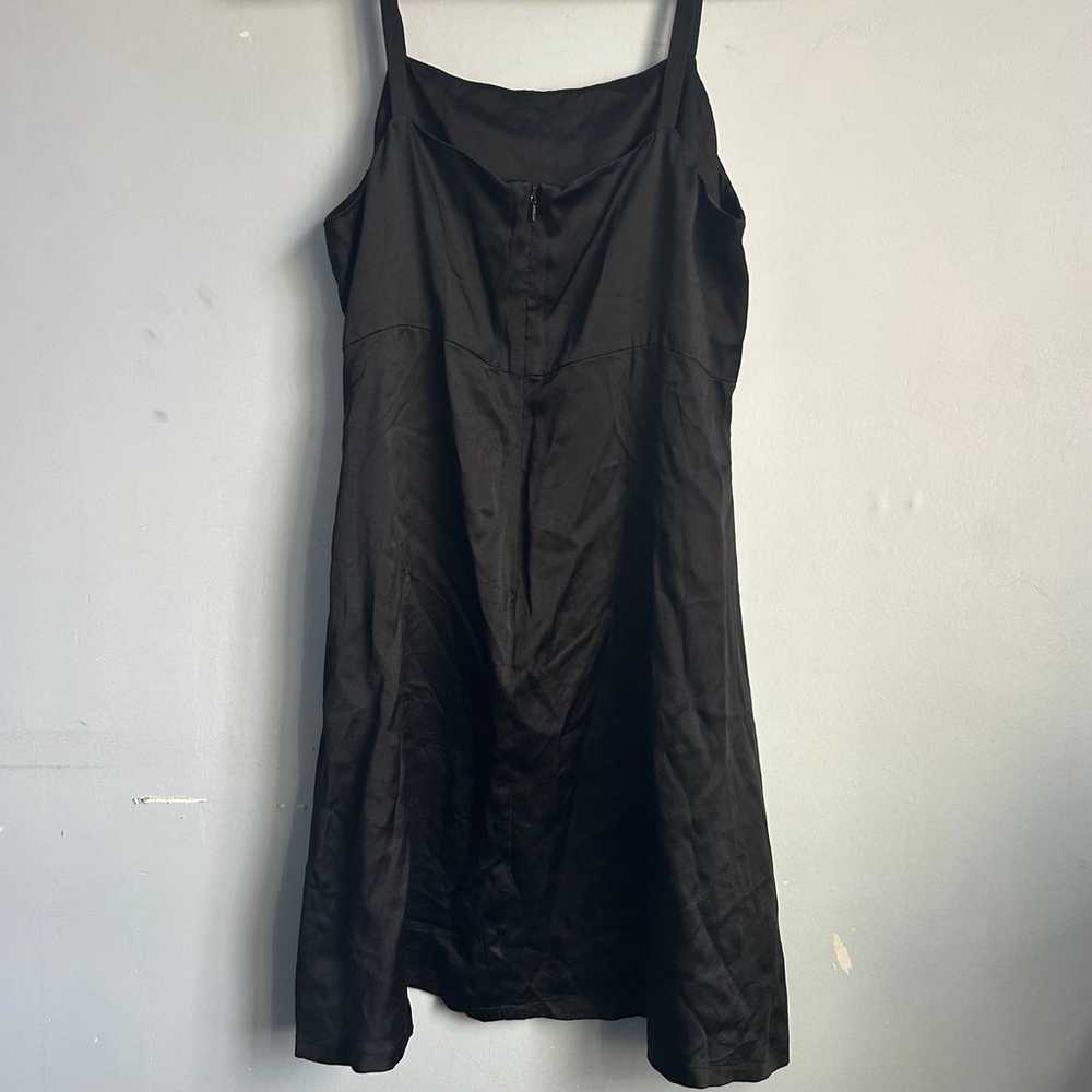 90s gap 100% silk black slip dress - image 2