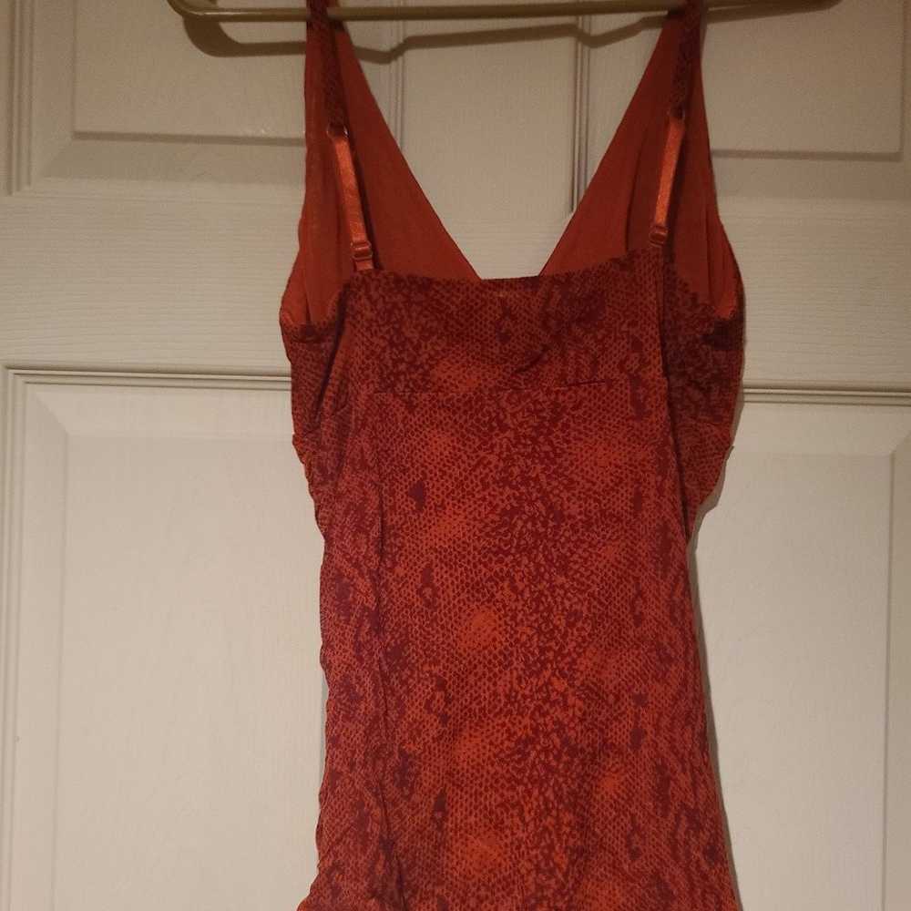 Vintage Y2K Express Rouched Tank Top. Red Snake P… - image 5