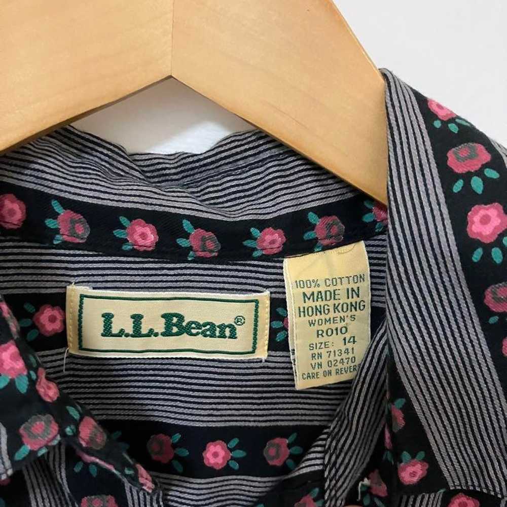 L.L. Bean striped shirt, 80s-90s all-over pattern. - image 2