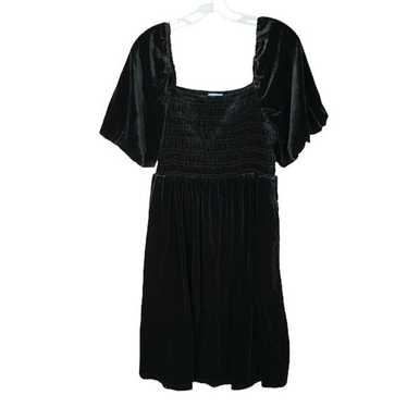 Draper James RSVP Womens  Sz L Black Velvet Smock… - image 1