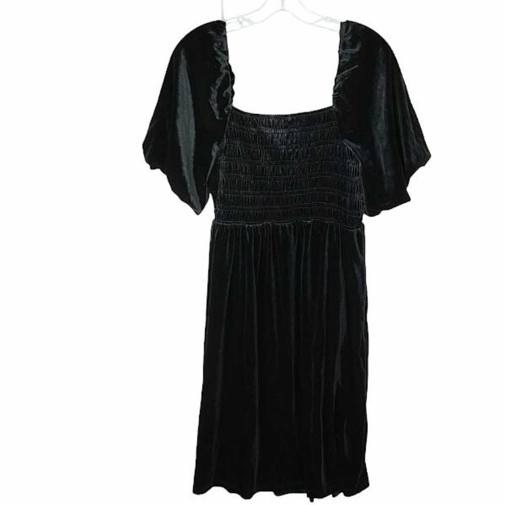 Draper James RSVP Womens  Sz L Black Velvet Smock… - image 2