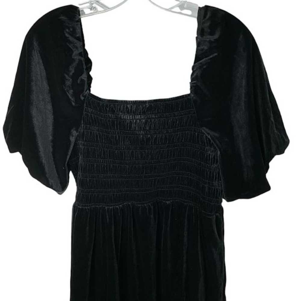 Draper James RSVP Womens  Sz L Black Velvet Smock… - image 5