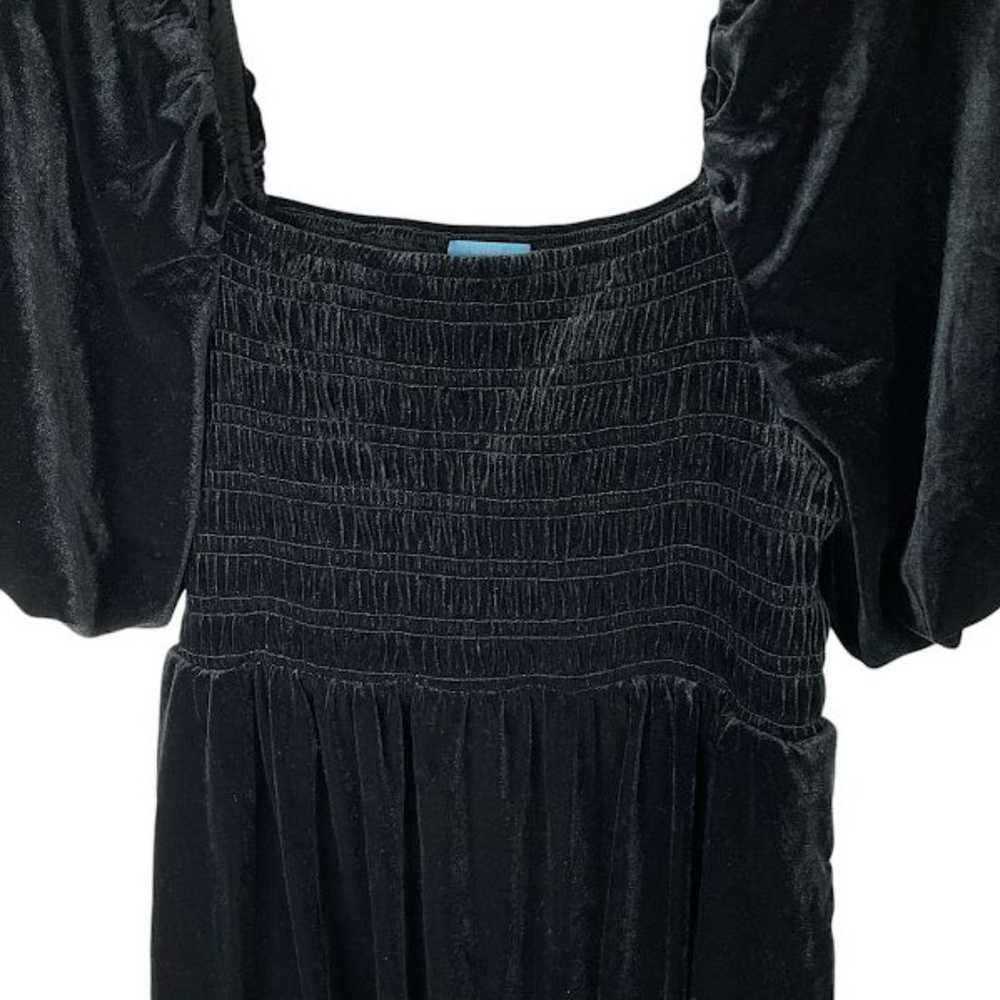 Draper James RSVP Womens  Sz L Black Velvet Smock… - image 6