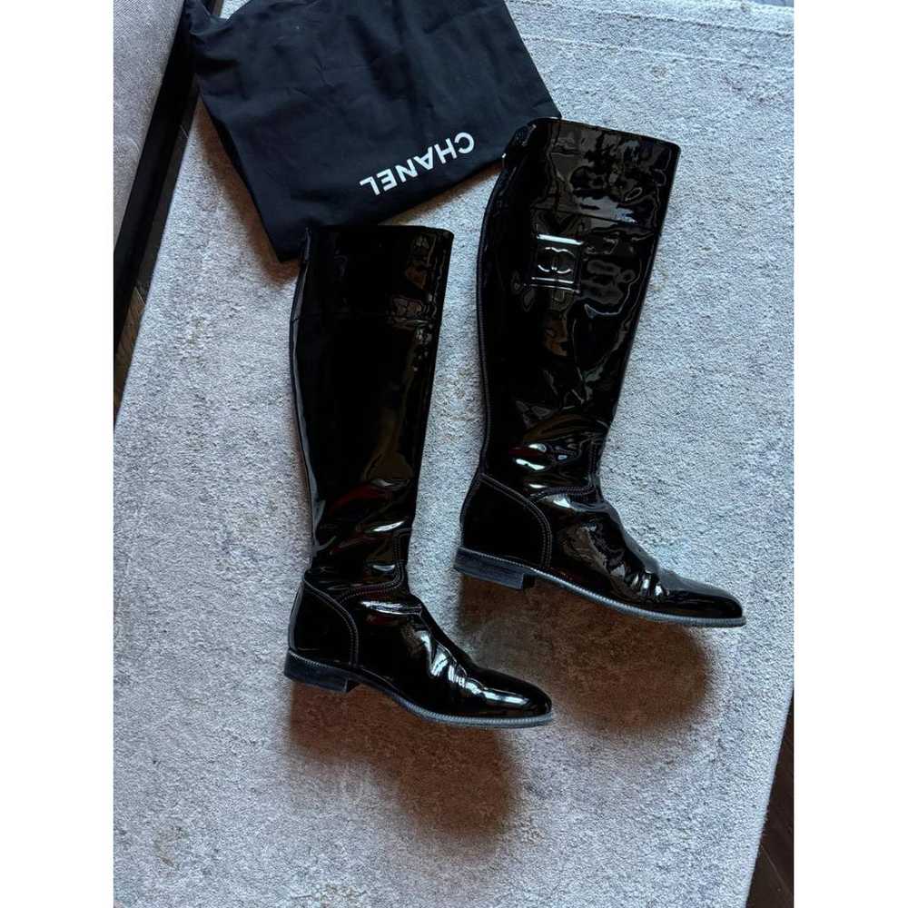 Chanel Leather wellington boots - image 2