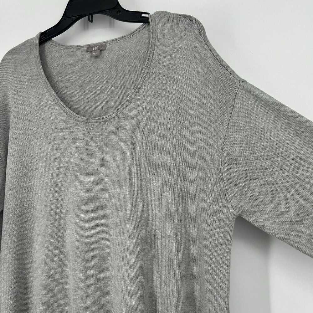 J Jill Knit Sweater Dress Gray Long Sleeves Pocke… - image 3