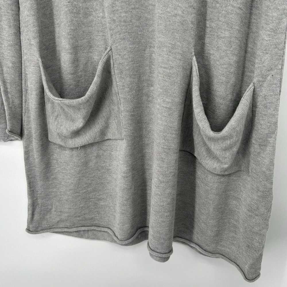 J Jill Knit Sweater Dress Gray Long Sleeves Pocke… - image 5