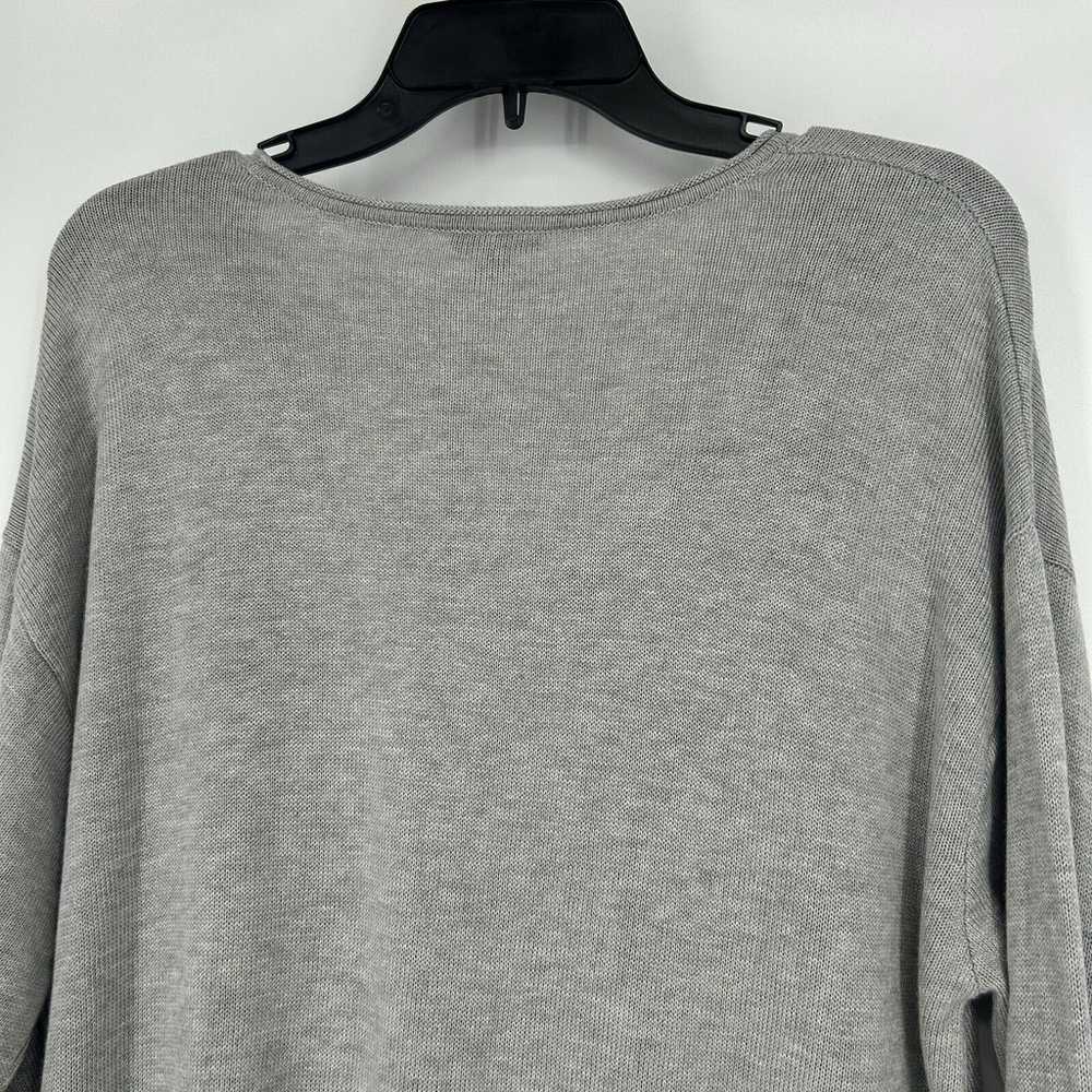 J Jill Knit Sweater Dress Gray Long Sleeves Pocke… - image 7