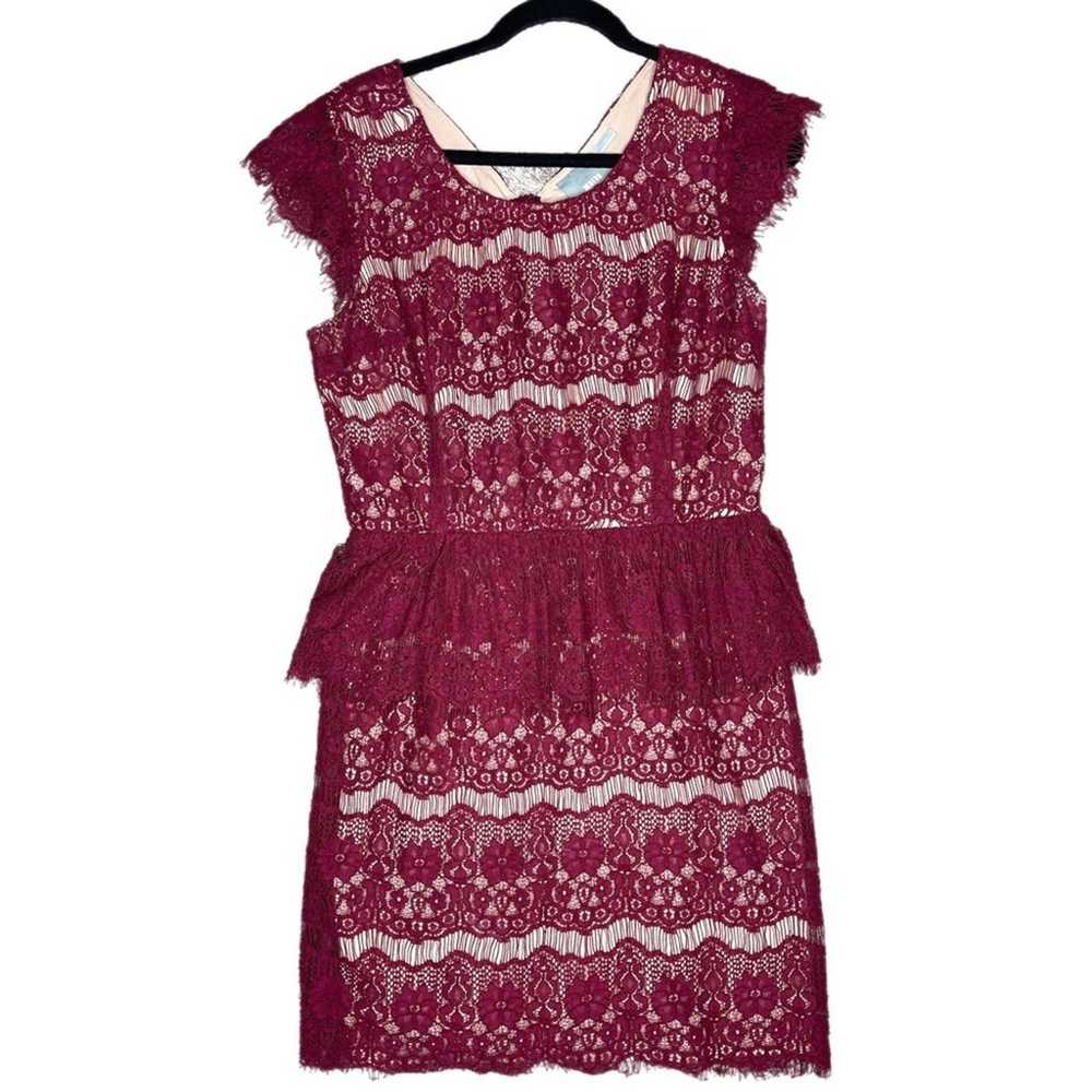 Anthropologie Maeve Elsa Lace Peplum Dress Size L… - image 2