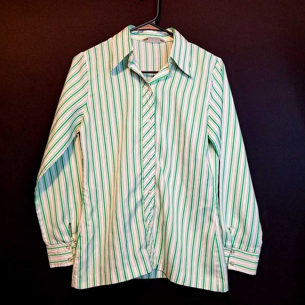 Vintage Koret of California Polyester Blouse Butt… - image 1