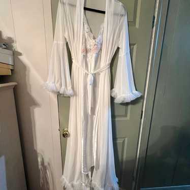 Bridal robe and slip