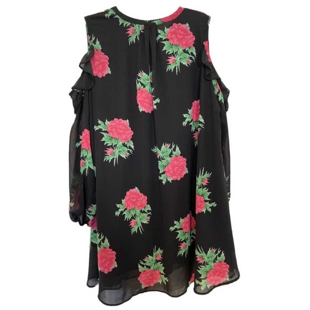 Umgee Women's XLarge Black Floral Cold Shoulder K… - image 2