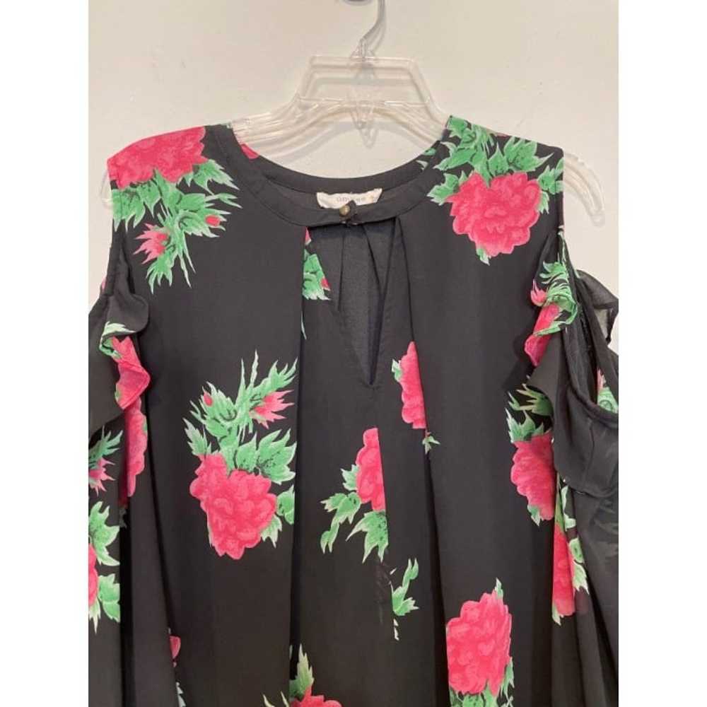 Umgee Women's XLarge Black Floral Cold Shoulder K… - image 5