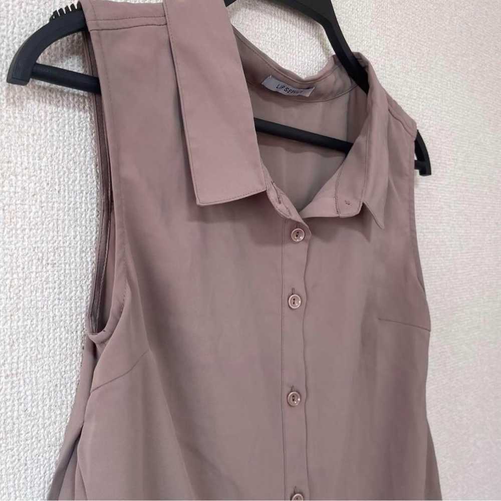 【Lip Service】 Side Pleated Shirt TN Cut and Sew S… - image 3