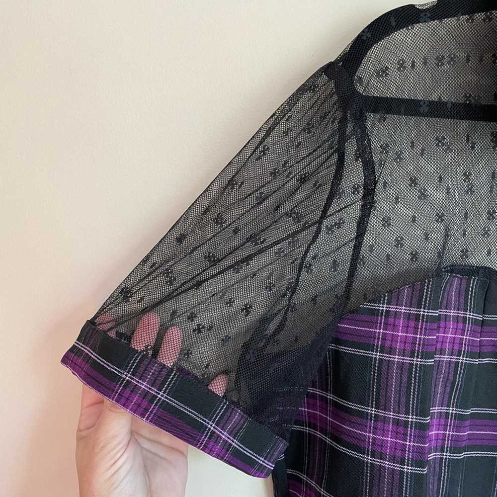 UNIQUE VINTAGE 1940s Purple Plaid Addison Blouse … - image 5