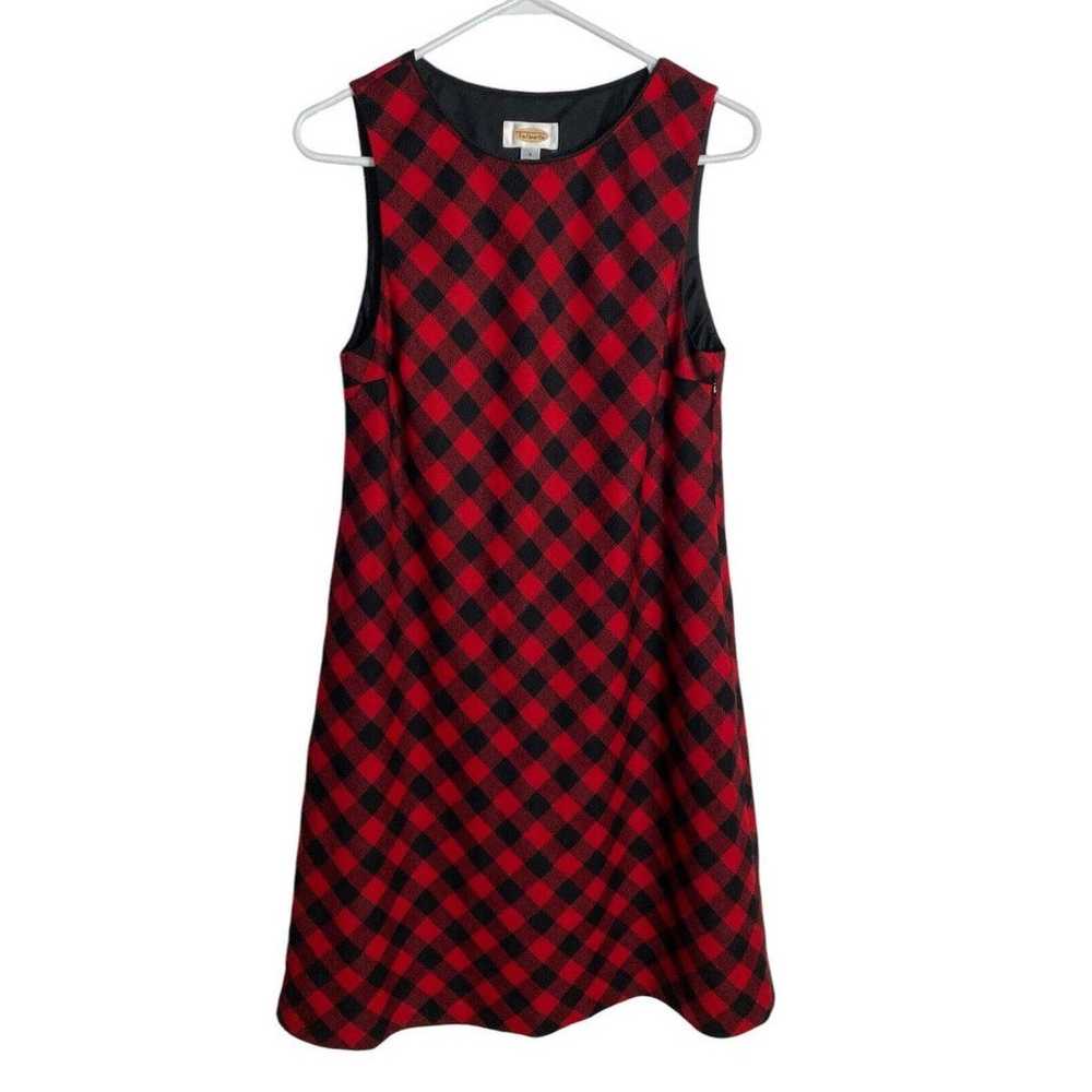 Talbots Shift Dress Wool Checkered - image 1