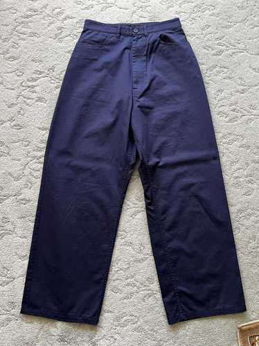 Balenciaga Oversized baggy navy blue trousers