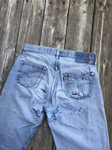 Levi's × Vintage 1980s Levi's 501 Repaired Redline