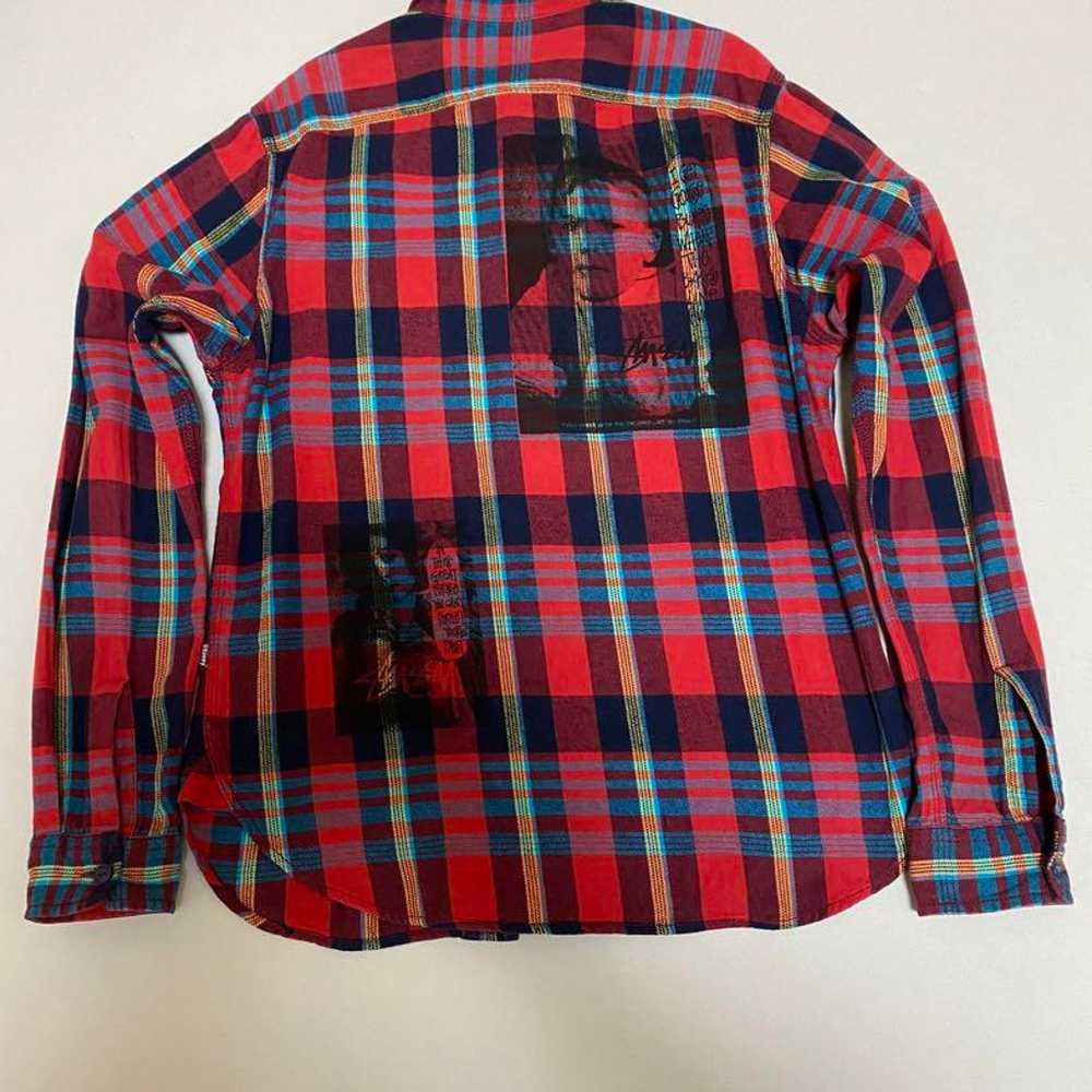 [Super Rare] STUSSY Flannel Shirt Classic Red Che… - image 2