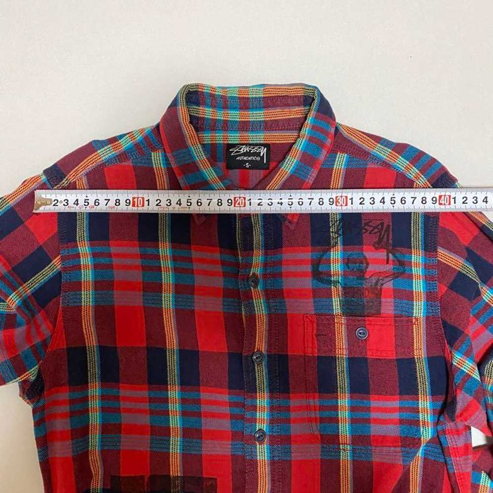 [Super Rare] STUSSY Flannel Shirt Classic Red Che… - image 6