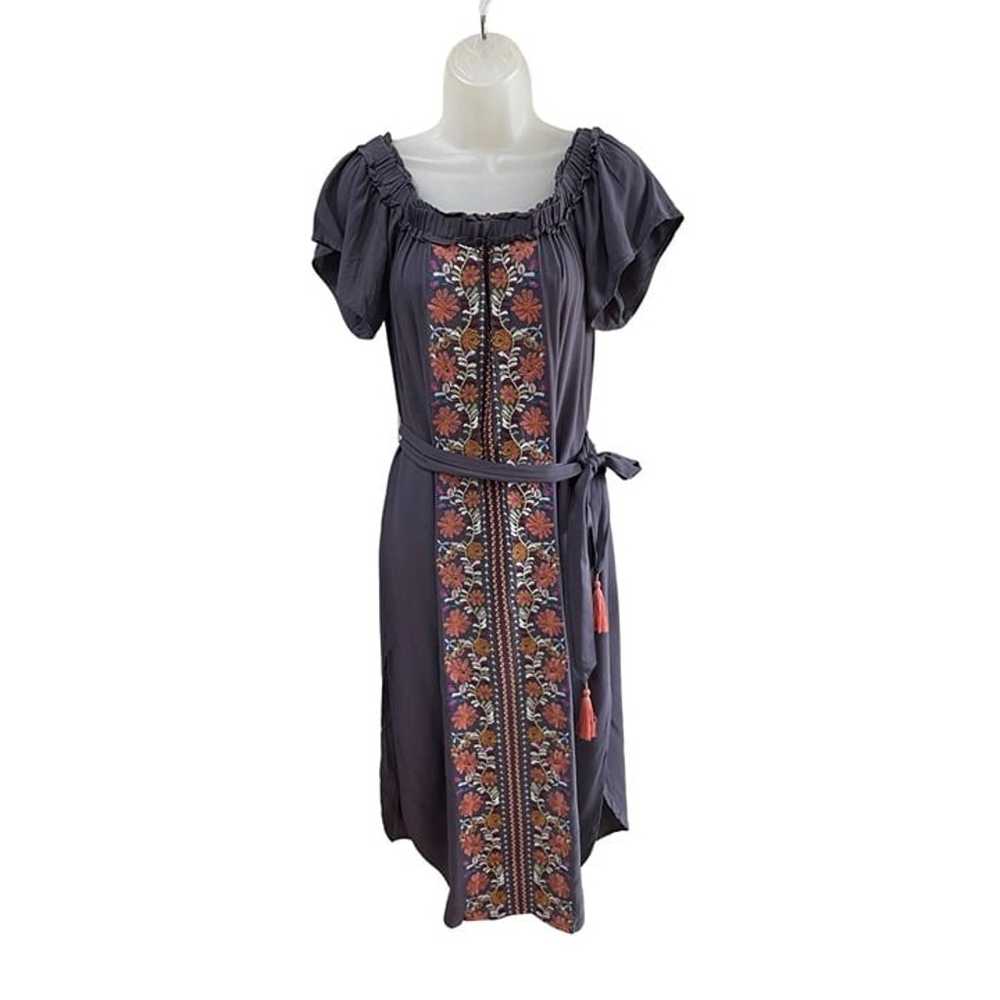 VICI Ladies Plum BOHO Embroidered Midi Off the Sh… - image 9