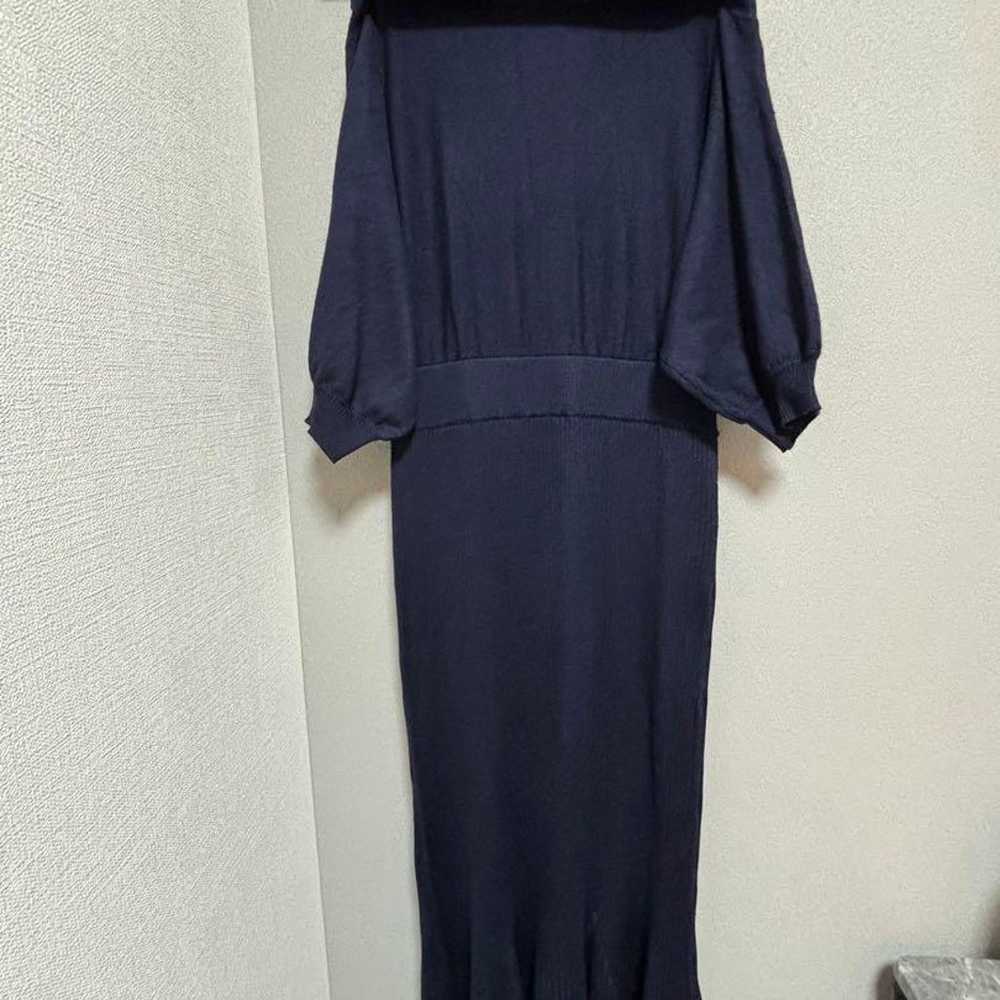 Tocco Closet Navy Knit Off-Shoulder Dress - image 8