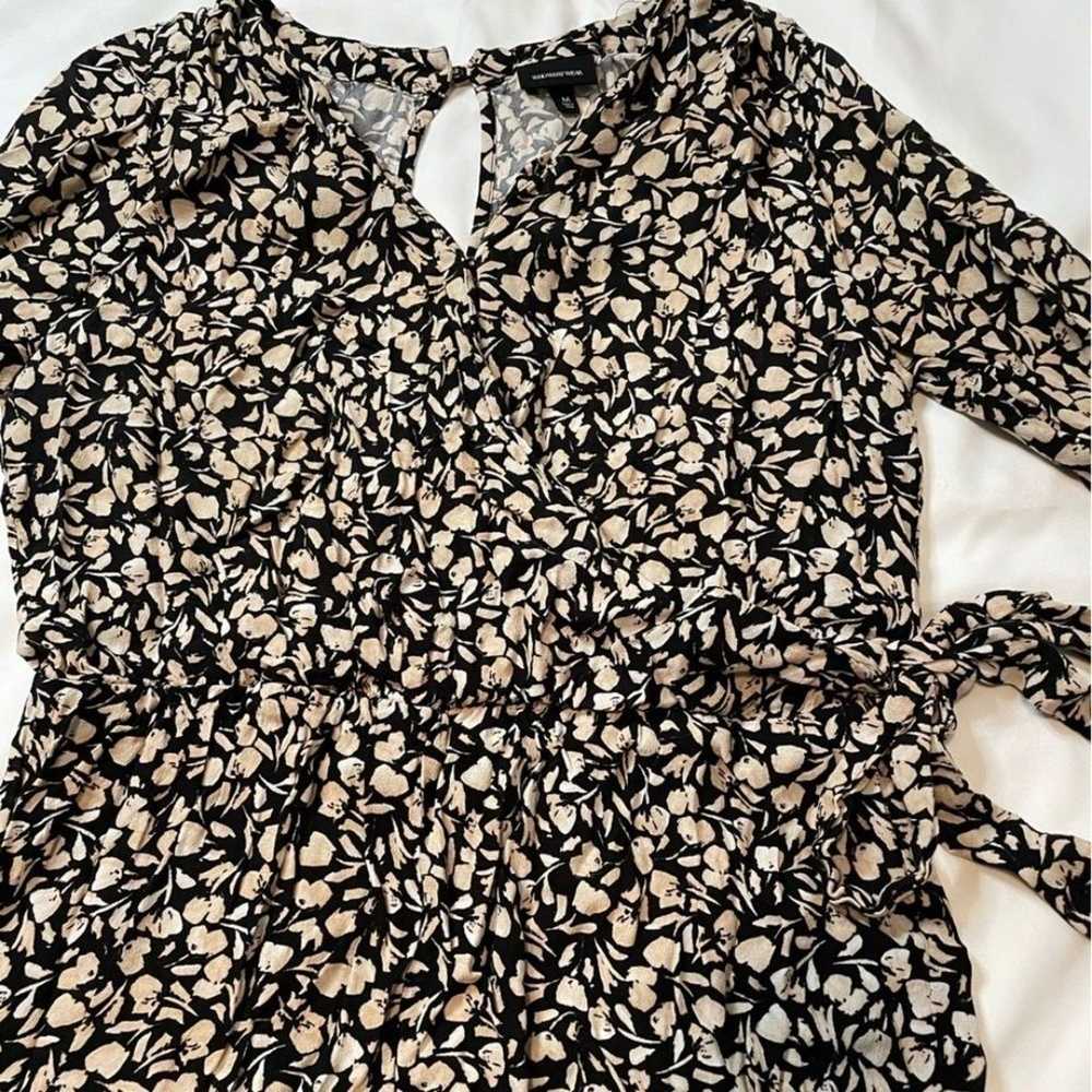 Who What Wear size medium black/tan floral romper - image 4