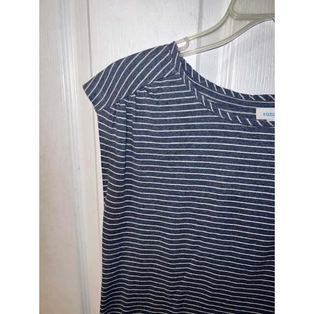 Sundance Shift Dress Womens Sz M Blue White Strip… - image 2