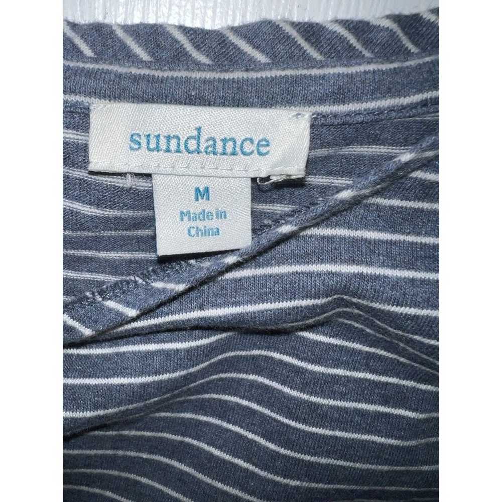 Sundance Shift Dress Womens Sz M Blue White Strip… - image 3