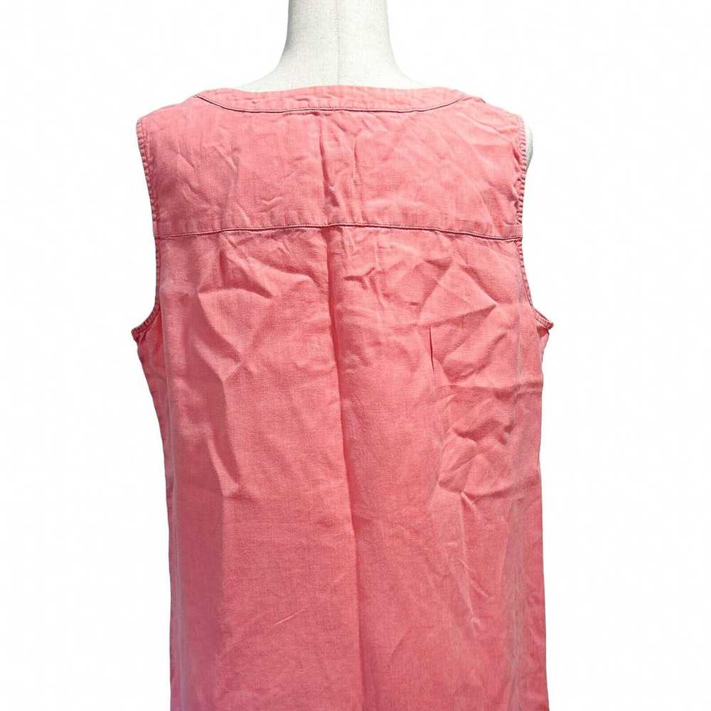 J.Jill Large Women's Coral Sleeveless 100% Linen … - image 10