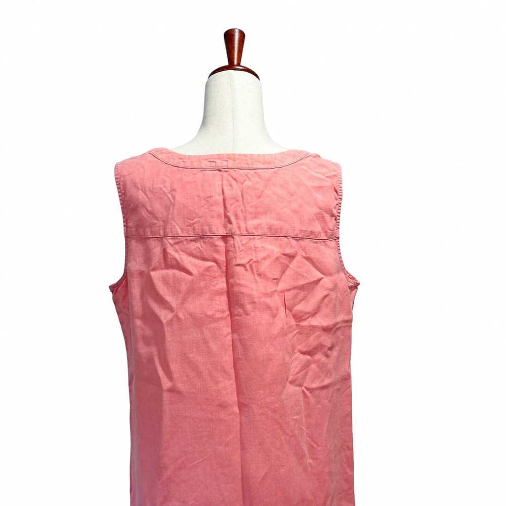 J.Jill Large Women's Coral Sleeveless 100% Linen … - image 11