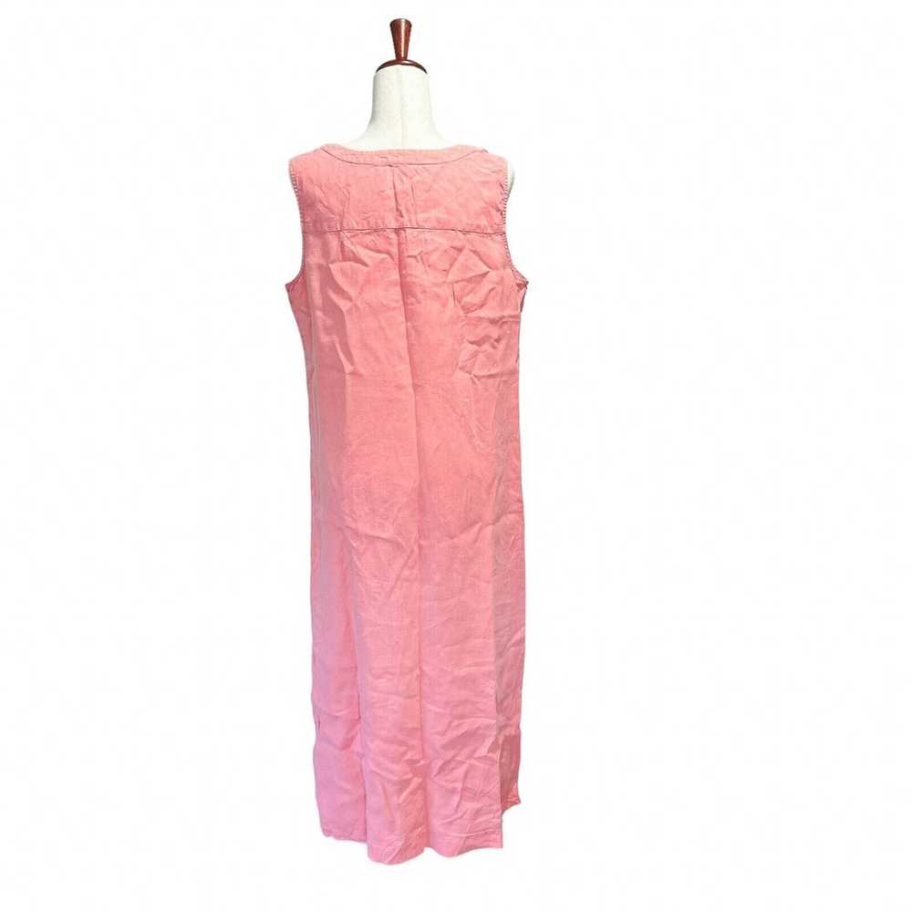 J.Jill Large Women's Coral Sleeveless 100% Linen … - image 4