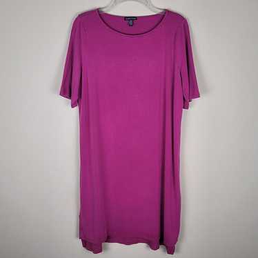 Eileen Fisher Size L Tencel Stretch Jersey T-Shir… - image 1