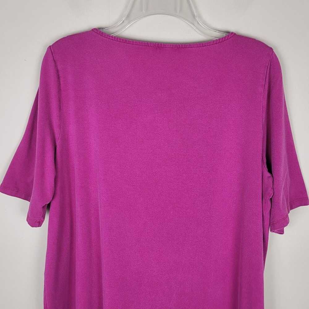 Eileen Fisher Size L Tencel Stretch Jersey T-Shir… - image 4