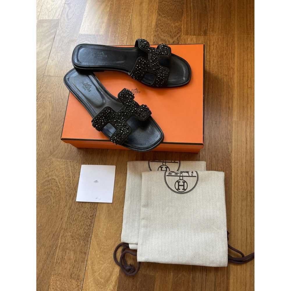 Hermès Oran leather flip flops - image 2