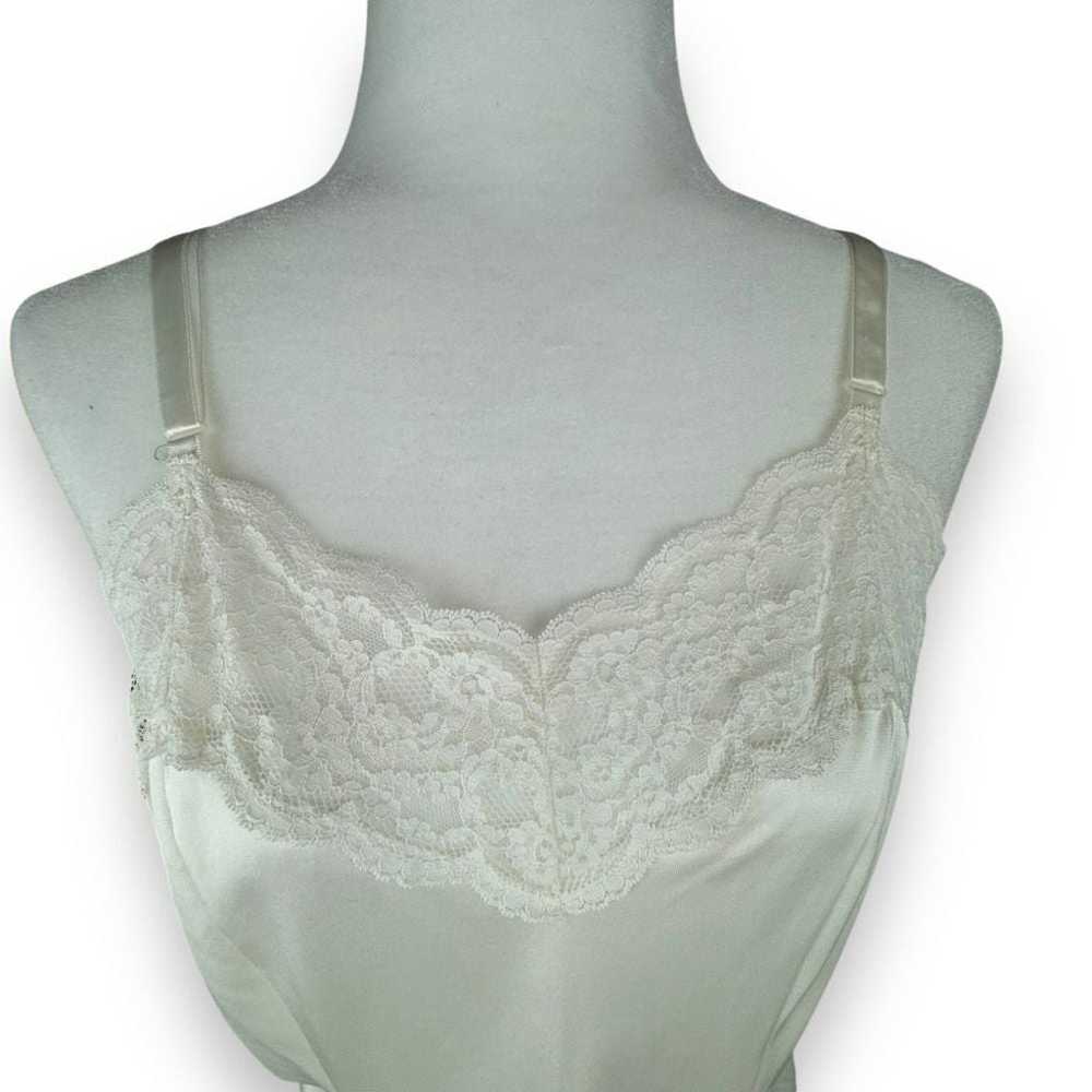 Vintage Lace Camisole Slip Top Large Nylon Satin … - image 9