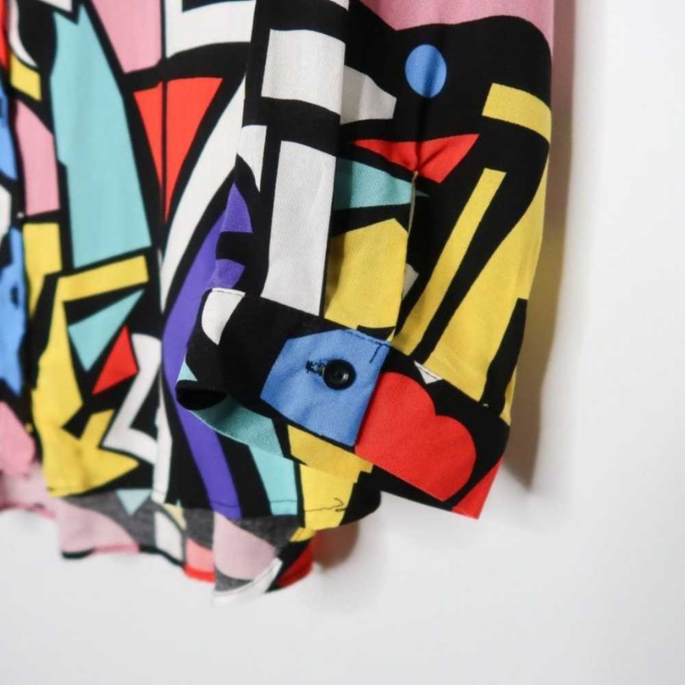 Vintage Big Dart Blouse Shirt Retro PopArt Abstra… - image 5