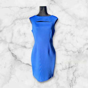 Calvin Klein royal blue sleeveless scuba dress sz… - image 1