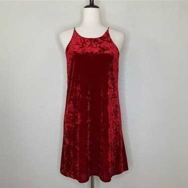 love…ady Red Velvet Mini Dress