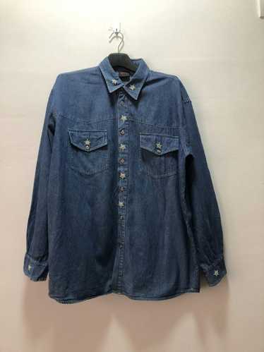 Vintage RONWEIL Swiss Denim Shirt Pearl Snap Butto