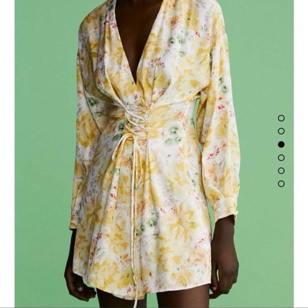 ZARA FLORAL PRINT CORSET MINI DRESS - image 6