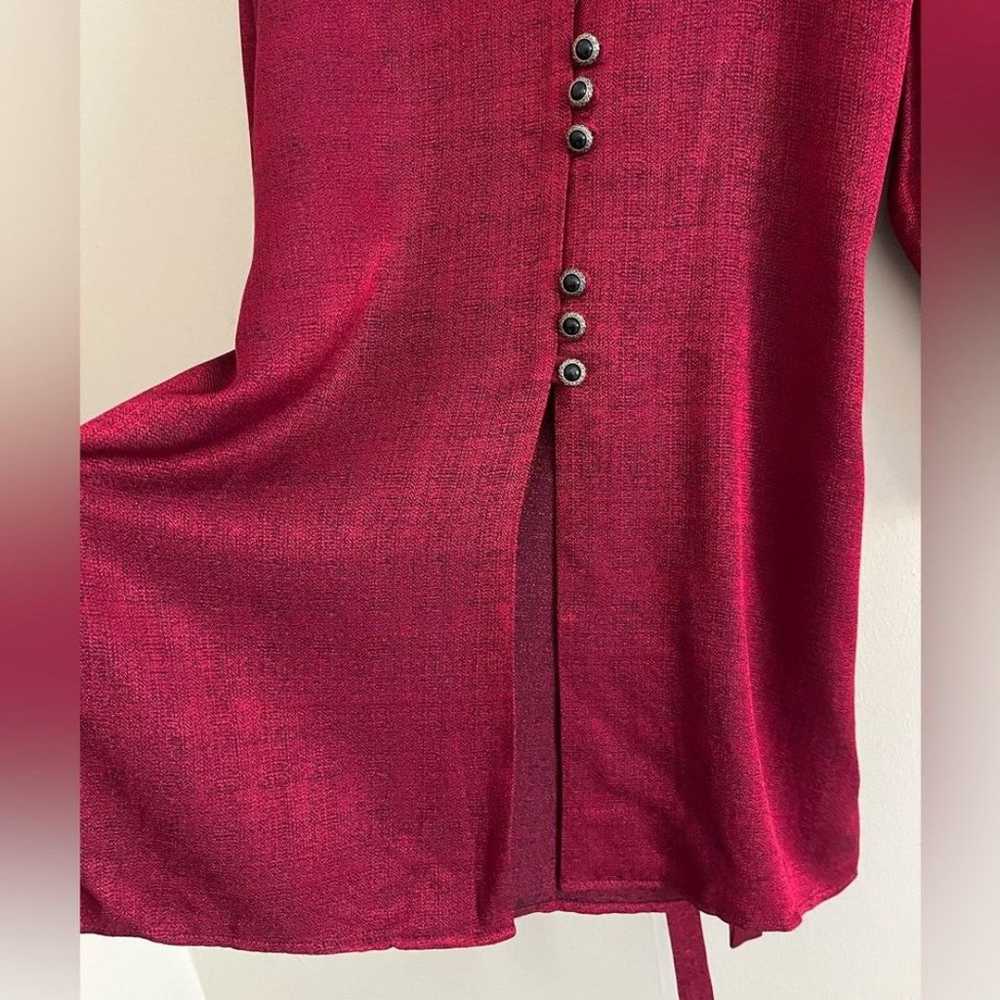 vintage red button tunic lagenlook kurta ethnic t… - image 4