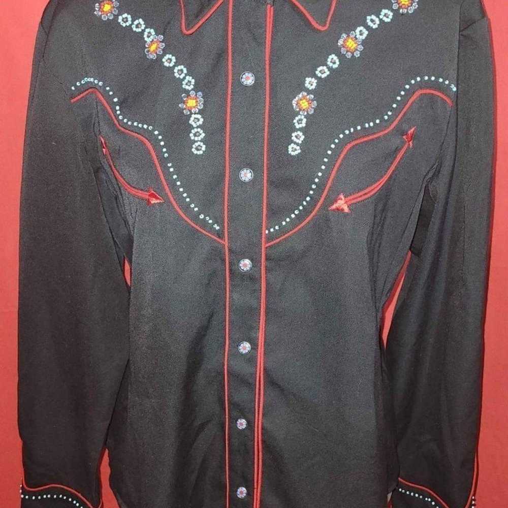 Vintage Scully beaded western dressage shirt, wom… - image 1