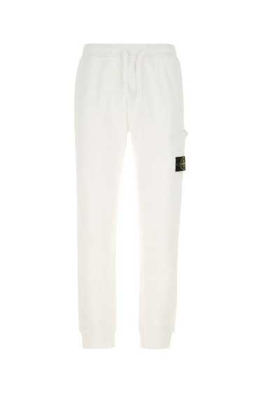 Stone Island White cotton joggers