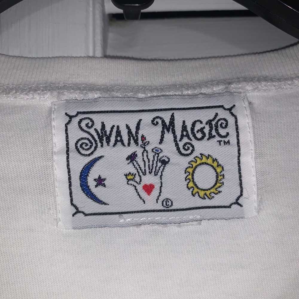 Vintage Swan Magic Solid White Embroidered Fruit … - image 6