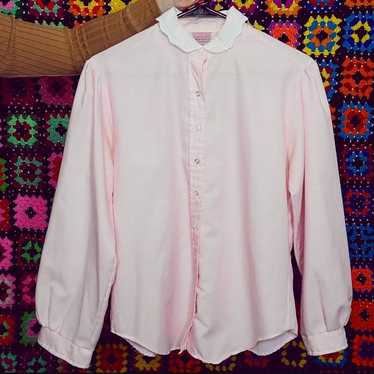 Vintage 1980's ruffle cottagecore button up - Lad… - image 1