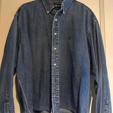 Ralph Lauren Remake Denim Shirt with Pony Embroid… - image 1