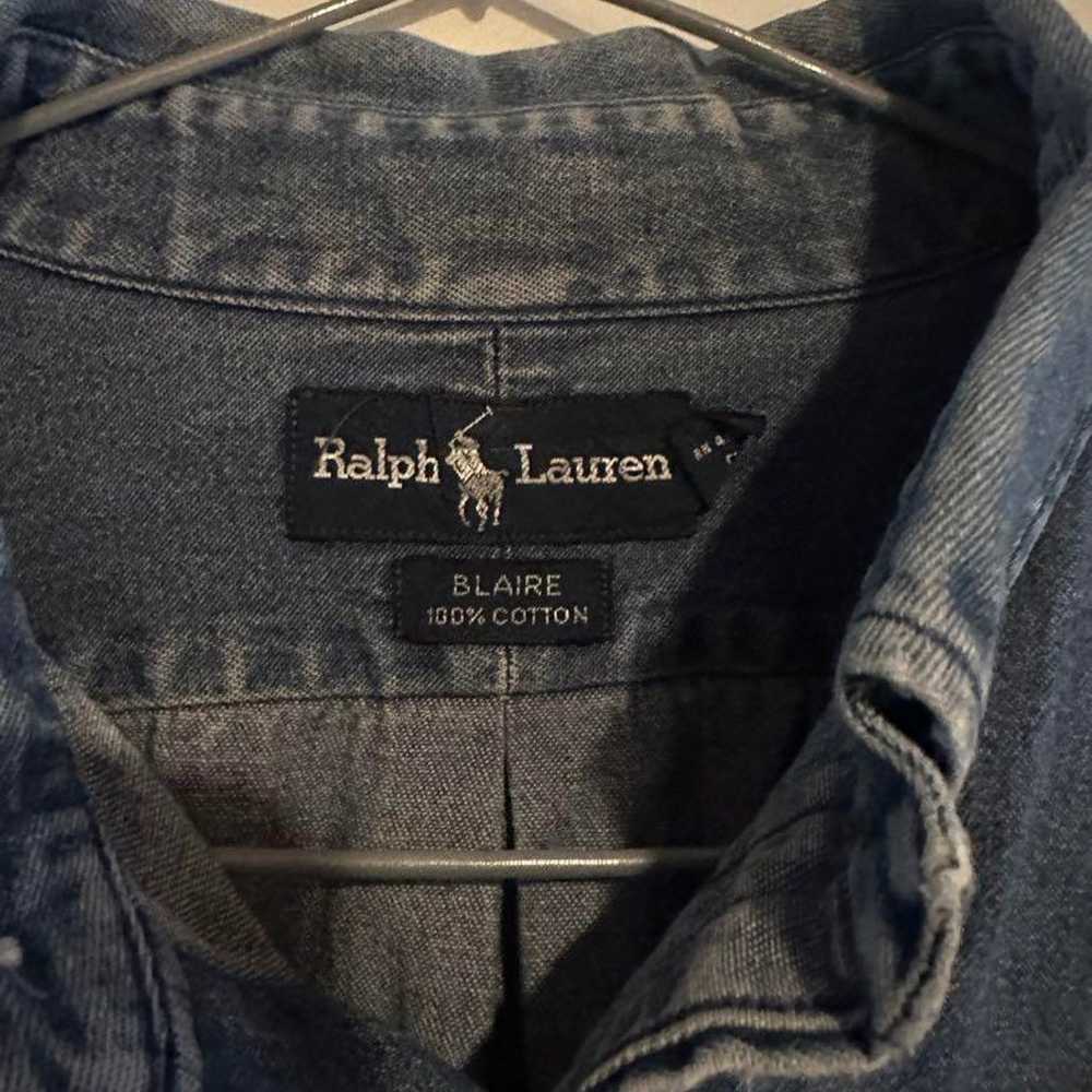 Ralph Lauren Remake Denim Shirt with Pony Embroid… - image 4