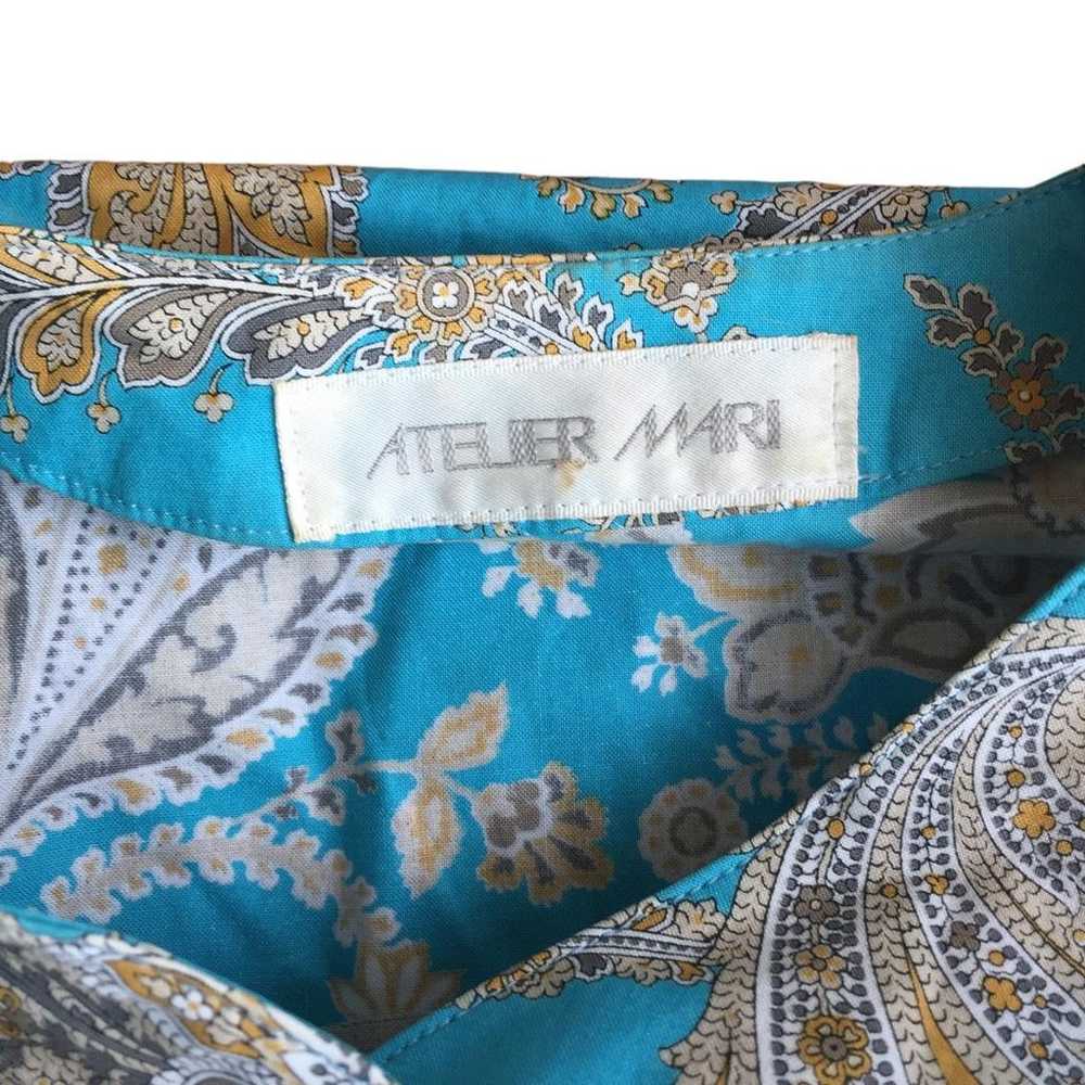 Atelier Mari V-neck Paisley Pattern Ethnic French… - image 11