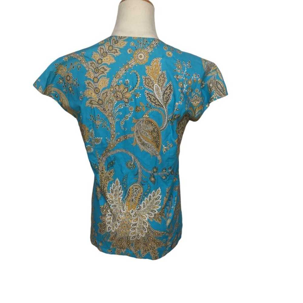 Atelier Mari V-neck Paisley Pattern Ethnic French… - image 3